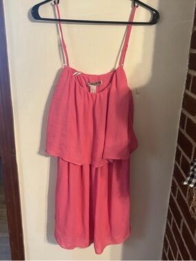 Forever-21 Size Medium Pink Spaghetti-Strap Summer Dress